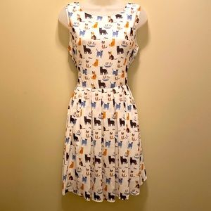 Fun dress featuring our favorite felines - NWOT